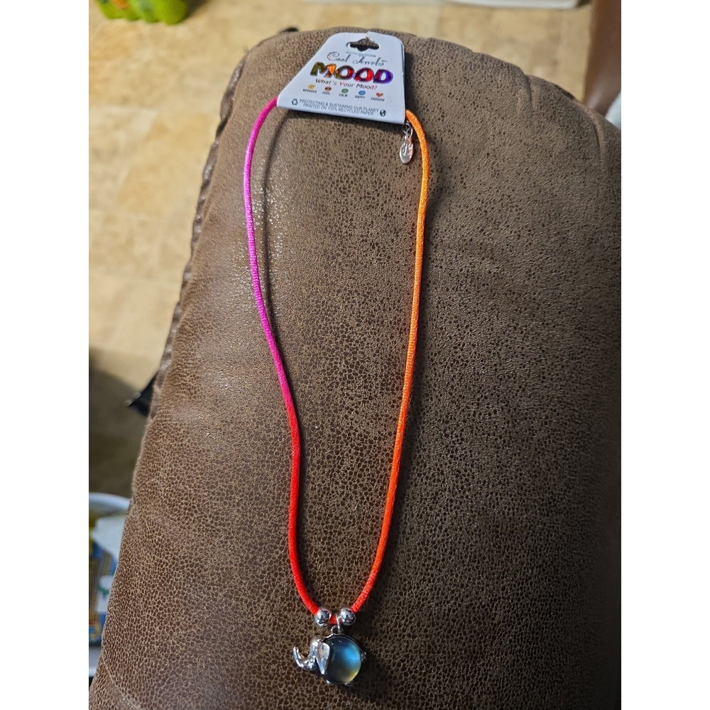 Cool Jewels Mood Necklace What's Your Mood? 7606-EL-NK Elephant Rope Neck New